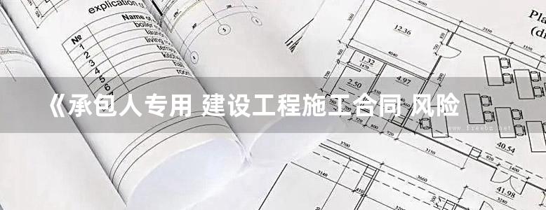 《承包人专用 建设工程施工合同 风险提示（示范文本 GF-2013-0201）》王法清